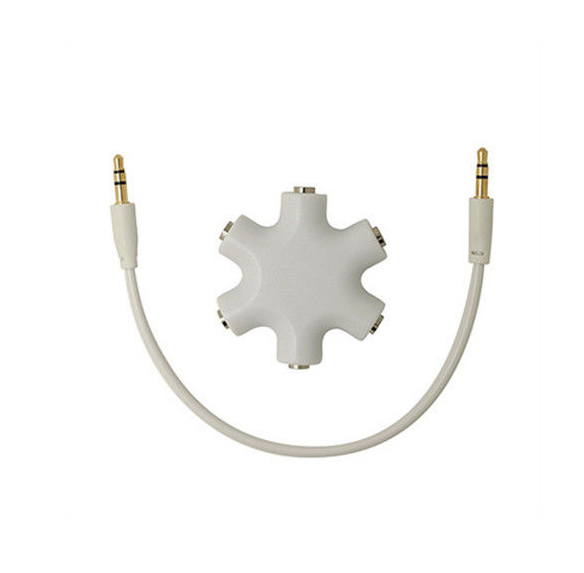 3.5mm Earphone Audio Splitter 1 Male to 1 2 3 4 5 Female Cable 5 Way Port Aux Music Sound Output Cables Stereo Headset Extension