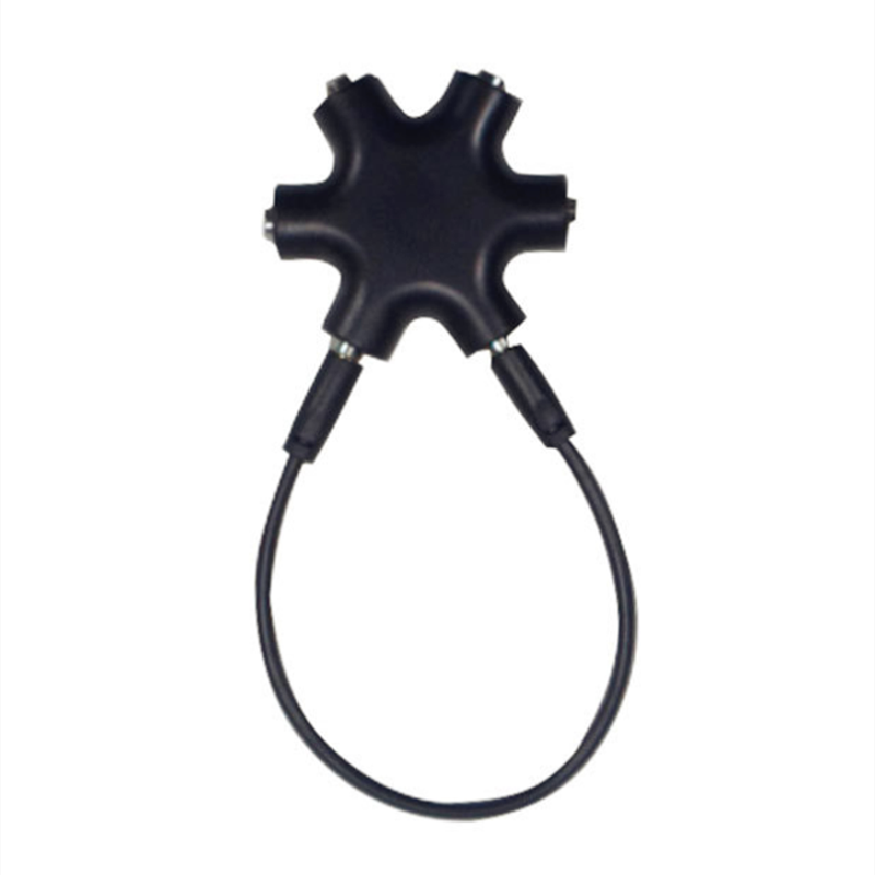 3.5mm Earphone Audio Splitter 1 Male to 1 2 3 4 5 Female Cable 5 Way Port Aux Music Sound Output Cables Stereo Headset Extension