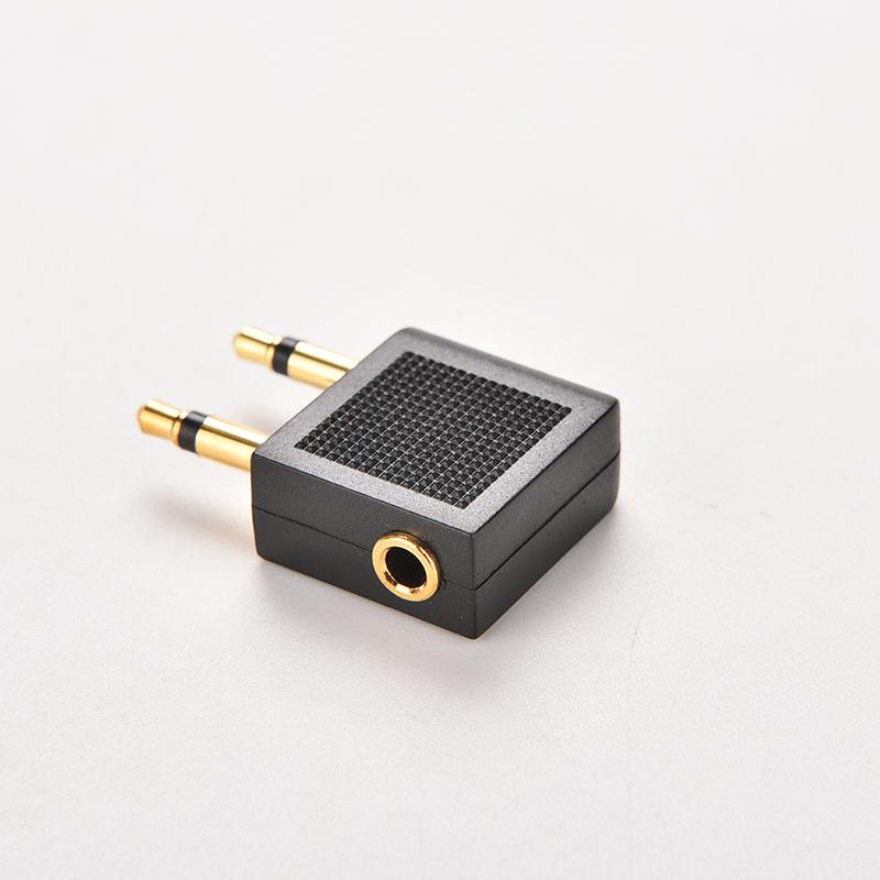 2pcs 3.5mm Airline Airplane Earphone Headphone Headset Jack Audio Connector Plug Adapter for Airplane Travel Headphone Earphone