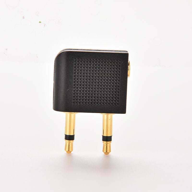2pcs 3.5mm Airline Airplane Earphone Headphone Headset Jack Audio Connector Plug Adapter for Airplane Travel Headphone Earphone