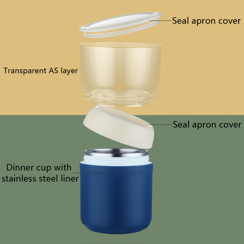 Portable Breakfast Oatmeal Cereal Nut Yogurt Salad Container Set with Lid Spoon Snack Cup Bento Food Soup Bowl Kitchen Lunch Box