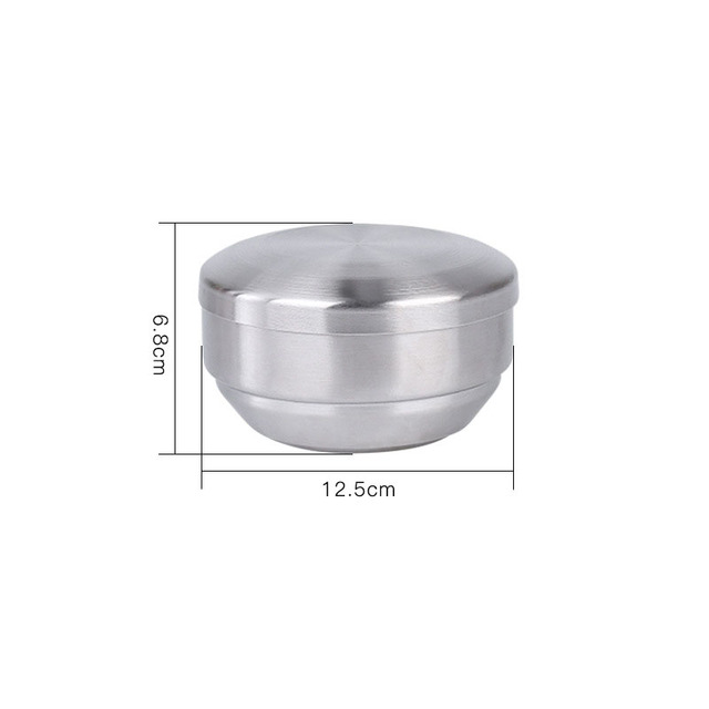 304 Stainless Steel Double Rice Bowl Soup Bowl Steamed Rice Bowl Anti-Scalding Child Small Bowl Cuisine
