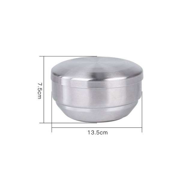 304 Stainless Steel Double Rice Bowl Soup Bowl Steamed Rice Bowl Anti-Scalding Child Small Bowl Cuisine