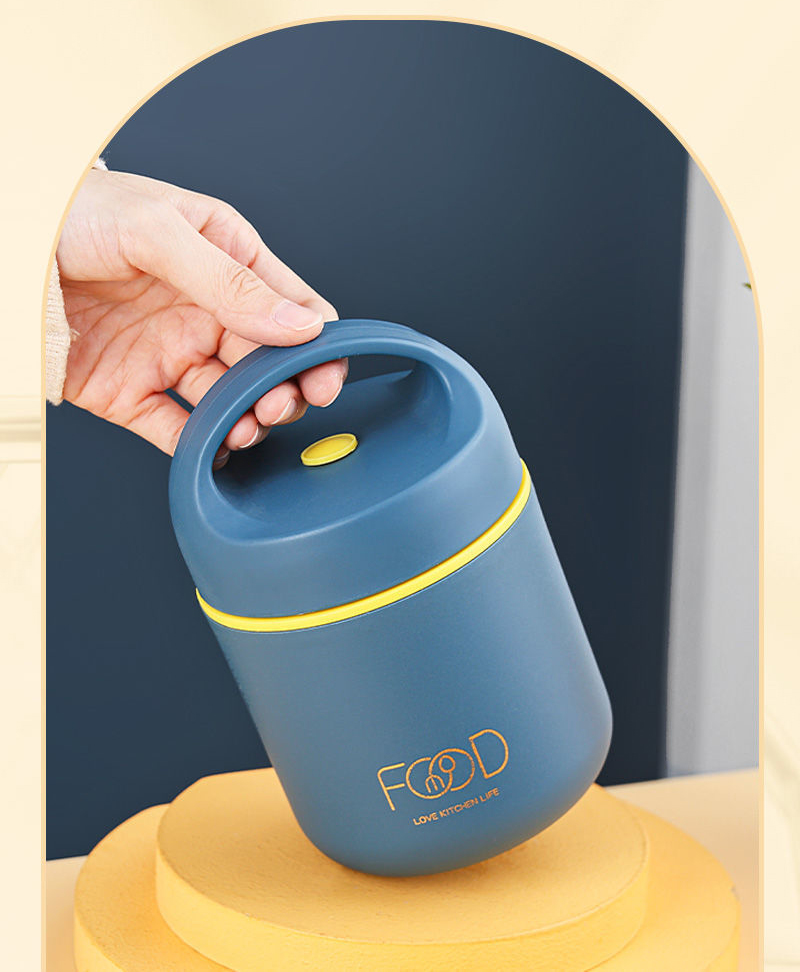 Portable Soup Thermal Jar 304 Stainless Steel Breakfast Food Double Insulated Lunch Box Picnic School Office Soup Cup Thermos