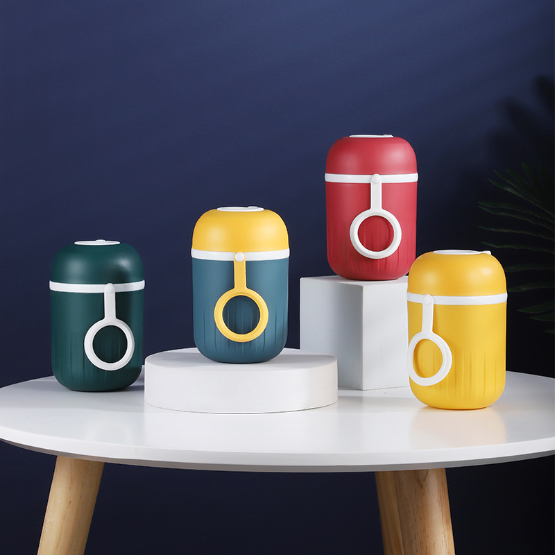 Portable Insulated Breakfast Cup Student Soup Cup Microwavable Mini Breakfast Cup with lid Spoon Breakfast Cup