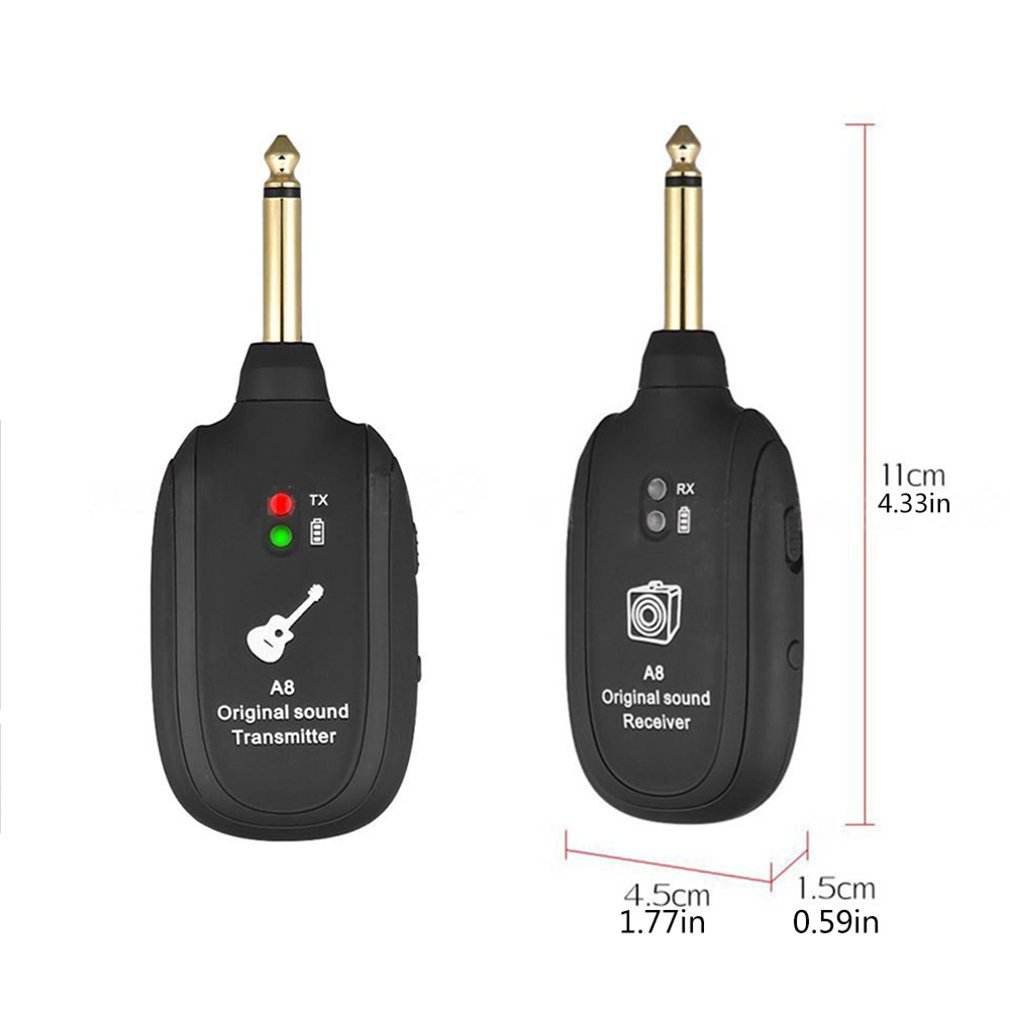 Guitar wireless transmission system electric guitar wireless pickup wireless transceiver A8 guitar wireless receiver