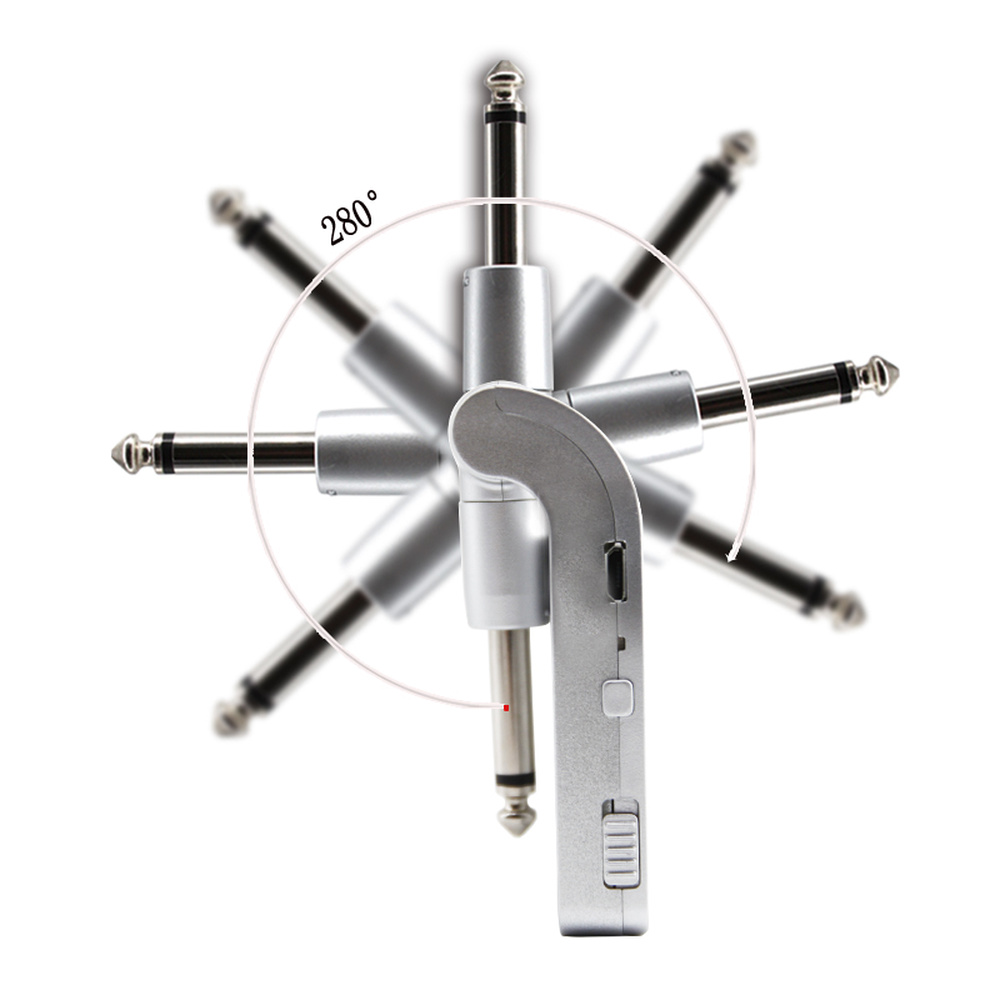 2.4G Wireless Guitar System Transmitter & Receiver for Guitar Bass Built-in Rechargeable Lithium Battery 30M Transmission Range