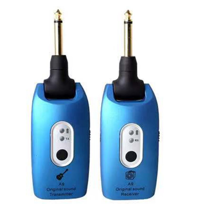 Guitar Bass Wireless System Transmitter Receiver Rechargeable 2.4GHZ 4 Channels
