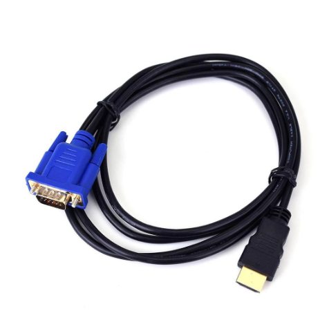 1.8M HDMI-compatible to VGA Cable HD 1080P HDMI Male to VGA Male Video Converter Adapter for PC Laptop Non-slip Desig Anti-wear
