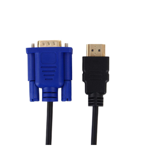 1.8M HDMI-compatible to VGA Cable HD 1080P HDMI Male to VGA Male Video Converter Adapter for PC Laptop Non-slip Desig Anti-wear