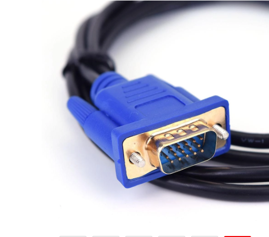 1.8M HDMI-compatible to VGA Cable HD 1080P HDMI Male to VGA Male Video Converter Adapter for PC Laptop Non-slip Desig Anti-wear