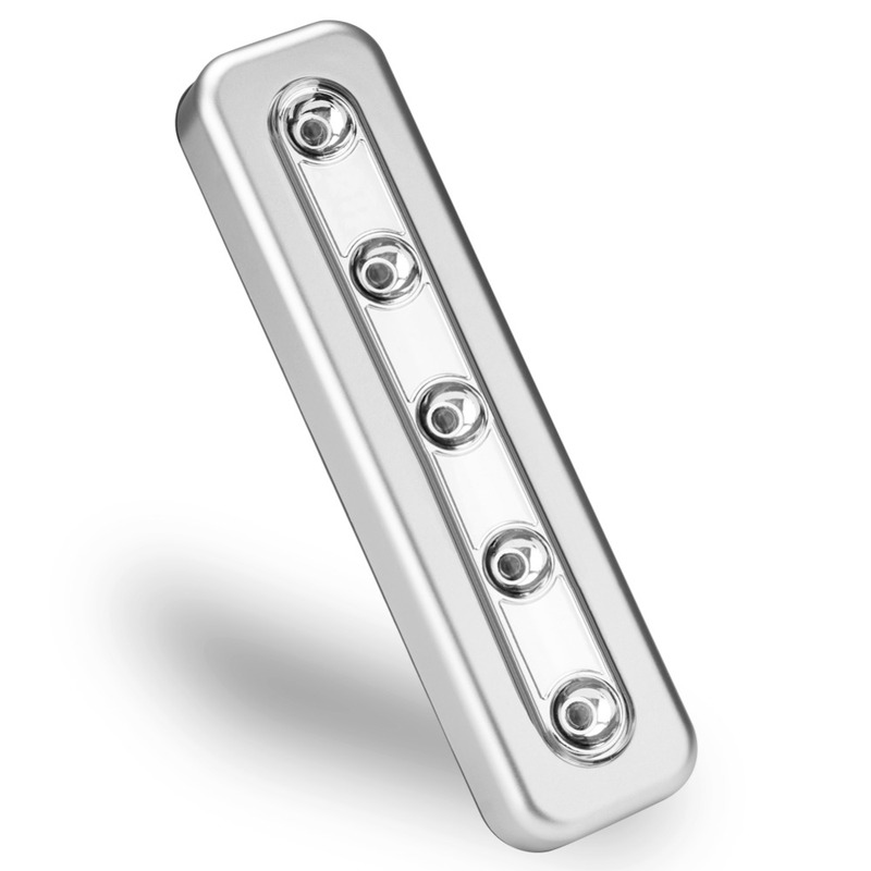 5LEDs Strip Hand Press Light Cupboard Wardrobe Bedroom Lamp LED Under Cabinet Night Light For Closet Stairs Kitchen Lightings