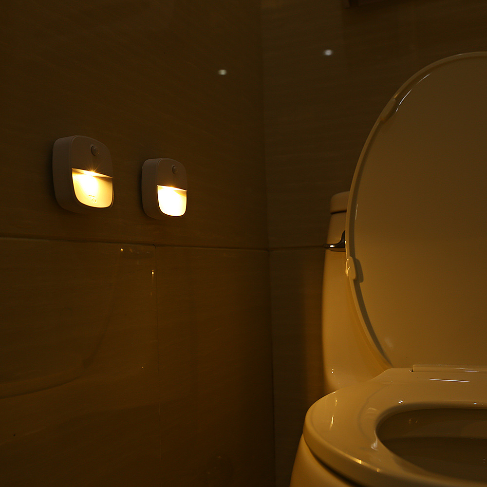 1pc Night Light Smart Motion Sensor Light Battery Operated LED Night Lamp for Bedside Lamps Kids Bedroom Hallway Pathway Toilet Seat