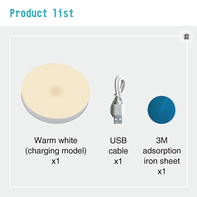 Usb-Charging Lamp Led Touch Night Light Bedside Baby Toilet Bedroom Door Rechargeable Wireless Mini Light