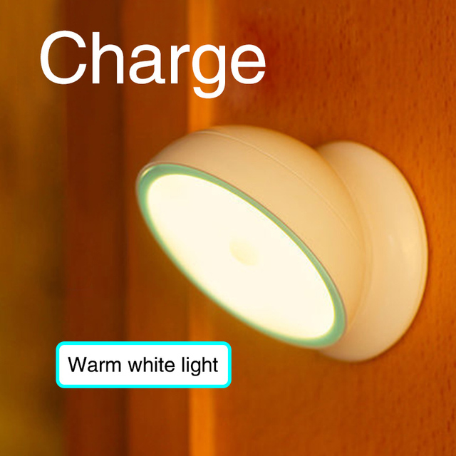 1pc USB Rechargeable Motion Sensor Activated Wall Light Night Light Induction Lamp For Closet Corridor Cabinet