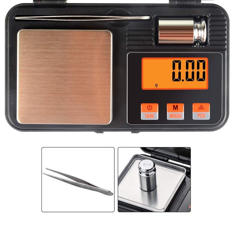 50g 0.001g Electronic Digital Scale 200g 0.01g Mini Scale Precision Professional Pocket Scale Milligram  Calibration Weights