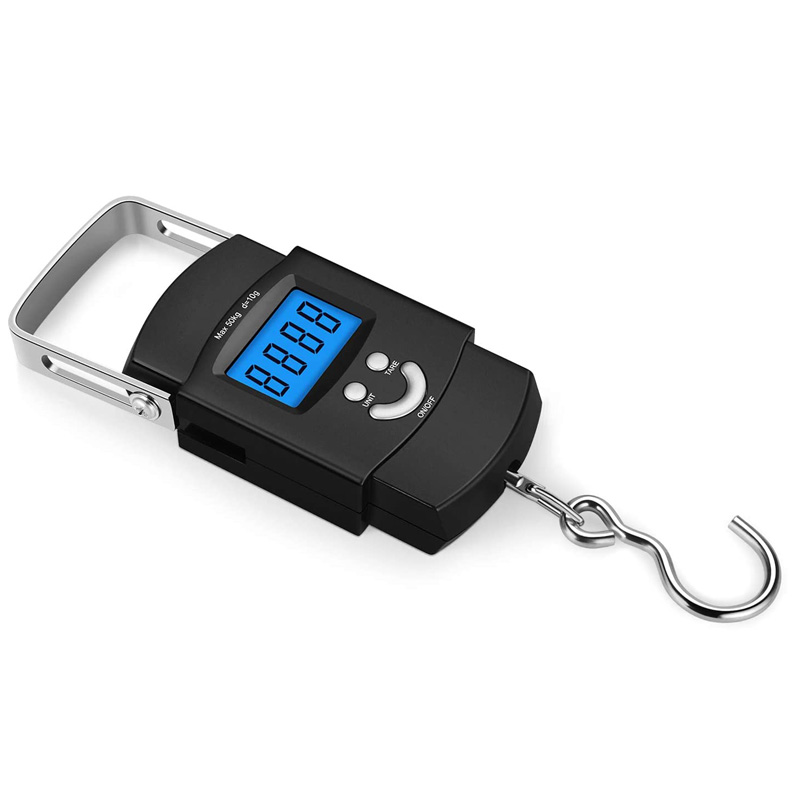 Digital Hanging Scales Electronic Portable Luggage Balance Battery Powered Hook with Backlight for Fishing Hunting Farm