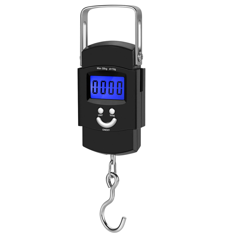 Digital Hanging Scales Electronic Portable Luggage Balance Battery Powered Hook with Backlight for Fishing Hunting Farm