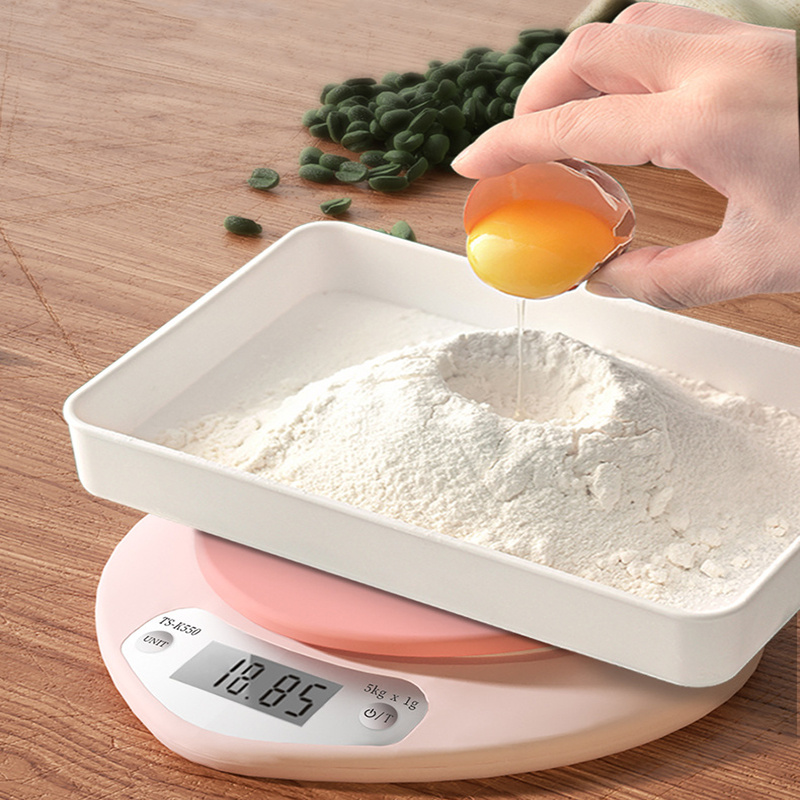 5kg/1g Portable Heart Shape Digital Food Scale LED Electronic Scales Food Measuring Weight Kitchen Electronic Food Scales Tools