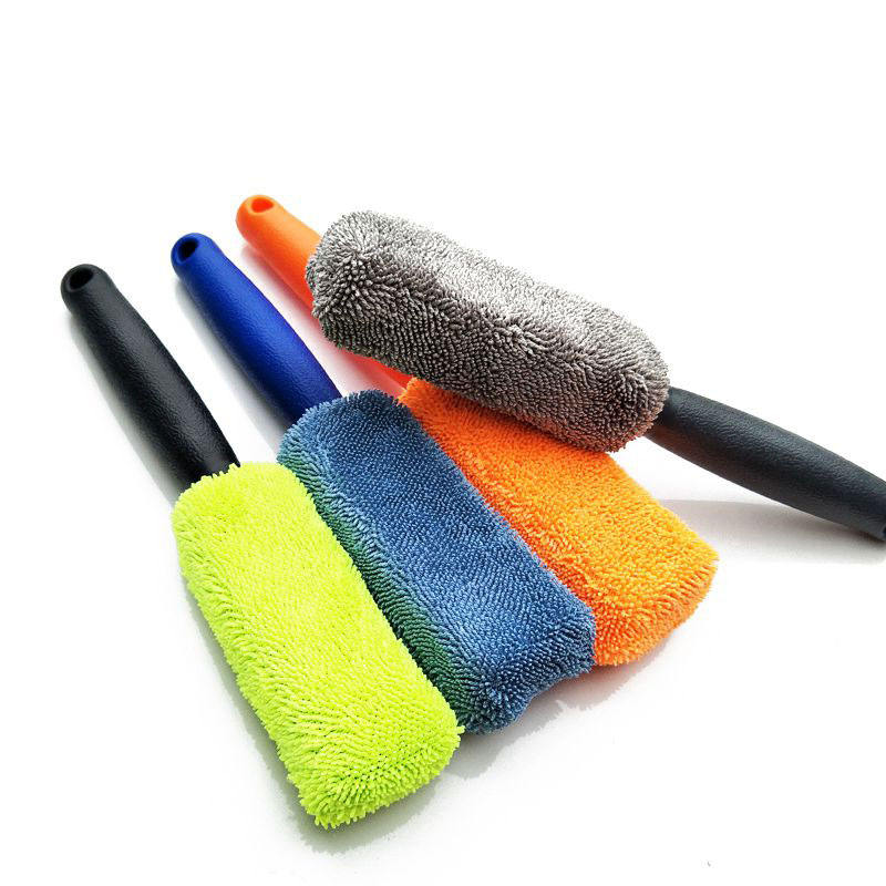 1PC Car Wash Detailing Car Cleaning Brush Microfiber Wheel Rim Brush For Car Trunk Motorcycle Auto Detailing Brush