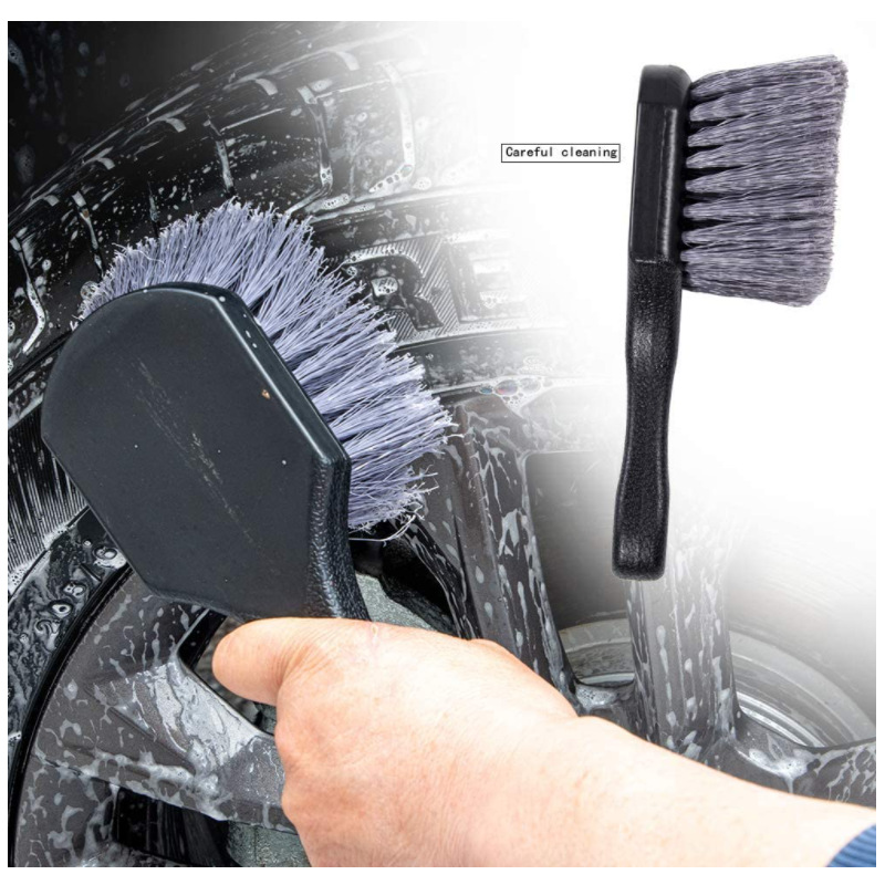 Car Wash Tool Brush Car Tire Cleaning Brush Cleaner Short Handle Car Brush for Auto Tires Cleaning Plastic Scrubber Brushes