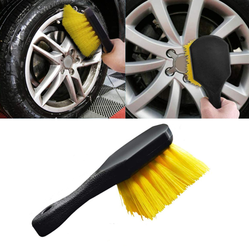 Car Wash Tool Brush Car Tire Cleaning Brush Cleaner Short Handle Car Brush for Auto Tires Cleaning Plastic Scrubber Brushes