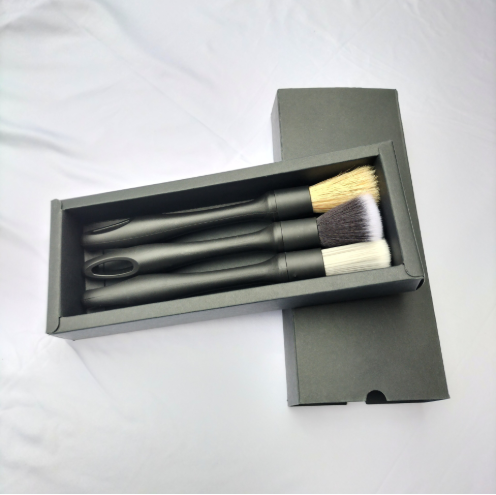 Natural Boar Hair Detail Brush Car Cleaning Detailing Set Automotive Detailing For Car Cleaning Dirt Dust Clean Brush(3PCS/box)