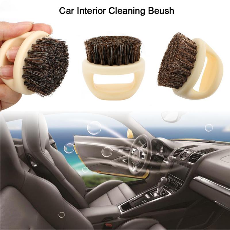 Car Detailing Brush Auto Seat Bristle Brushes Leather Seat Cleaning Tool Car Care Hard Bristle Brush Car Care Maintenance Tool