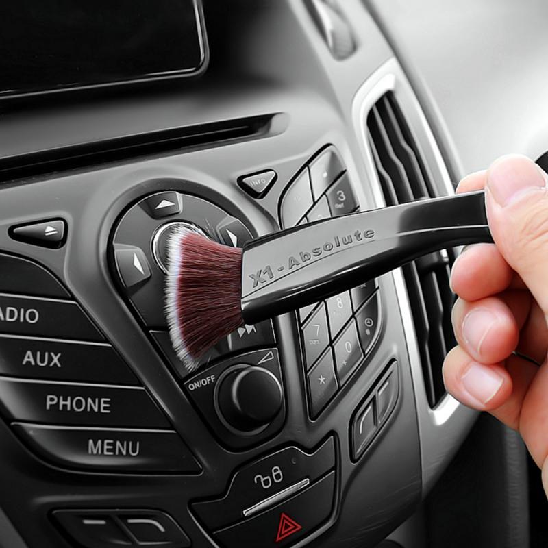 Car Cleaning Brush Dusting Remove Double Side For Air Conditioning Panel Gap Auto Wash Tools Car Meter Detailing Cleaner