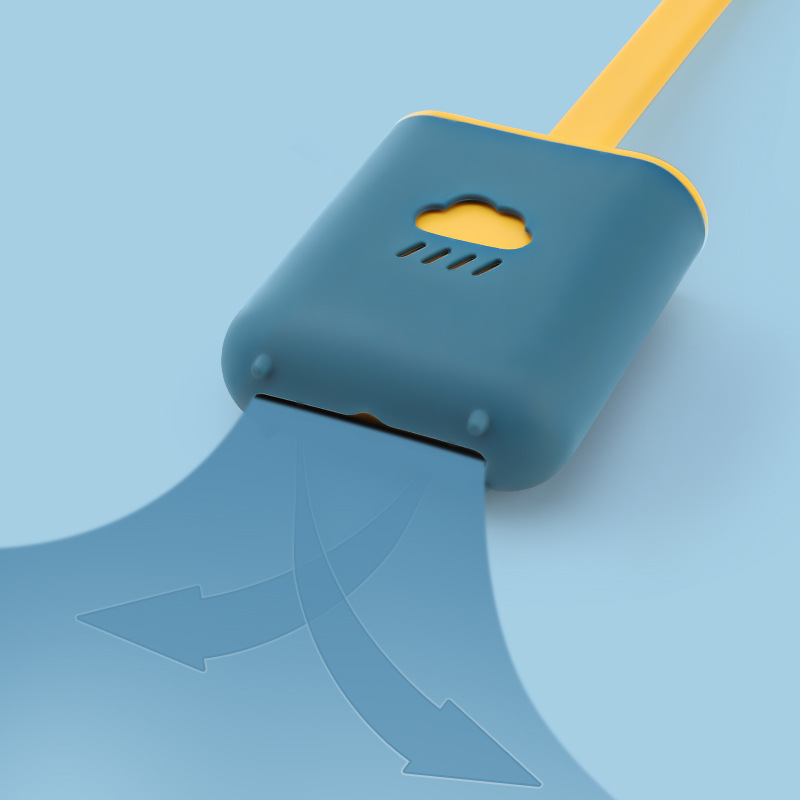 Silicone Toilet Brush Wc cleaner toilet brush with holder Flat Head Flexible Soft Bristles Brush Bathroom Accessory Gap Cleaning