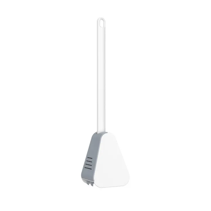 Golf Silicone Toilet Brushes With Holder Set Long Handled Toilet Cleaning Brush Black Modern Hygienic Bathroom Accessories