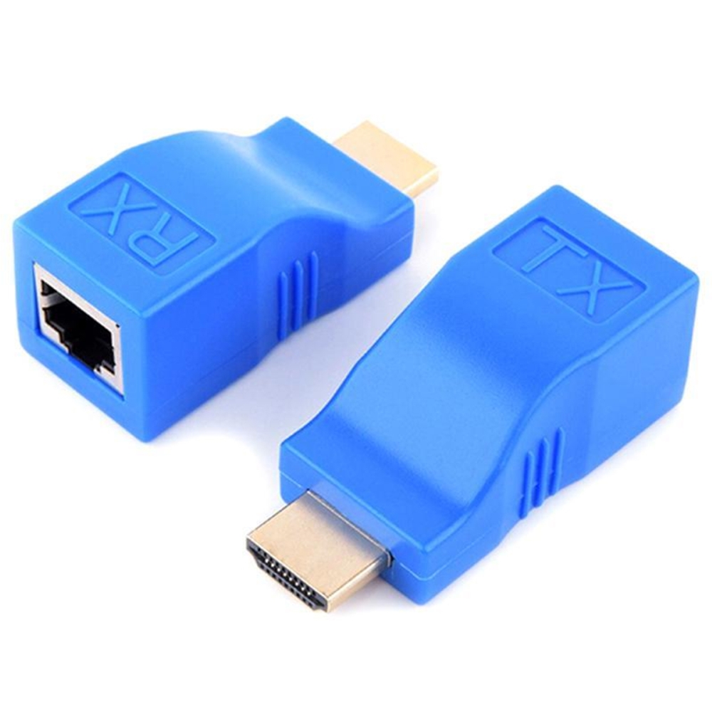 1 Pair 4K HD-compatible Extender Extension Up to 30m RJ45 4K Over CAT5e Cat6 Network Ethernet LAN for HDTV HDPC DVD PS3 STB