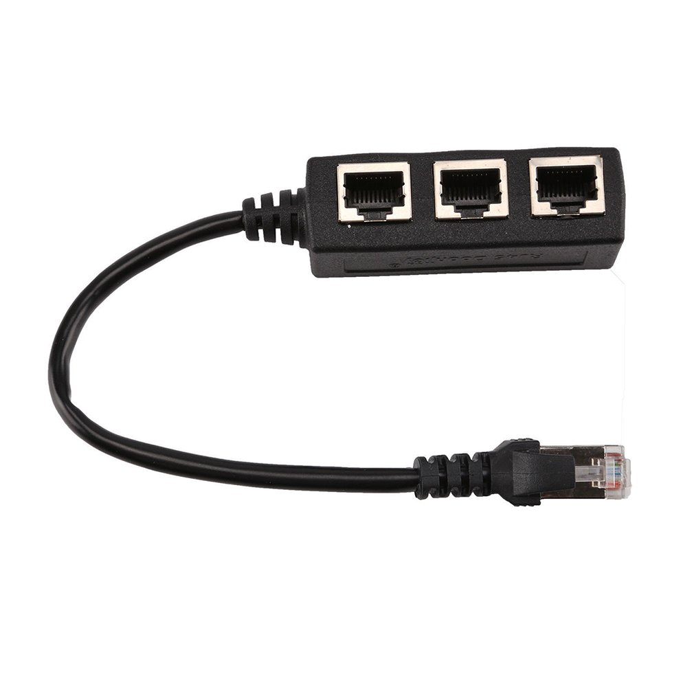 Professional Long RJ45 1 To 3 Ethernet LAN Network Cable Splitter Extender Adapter Connector RF Cable
