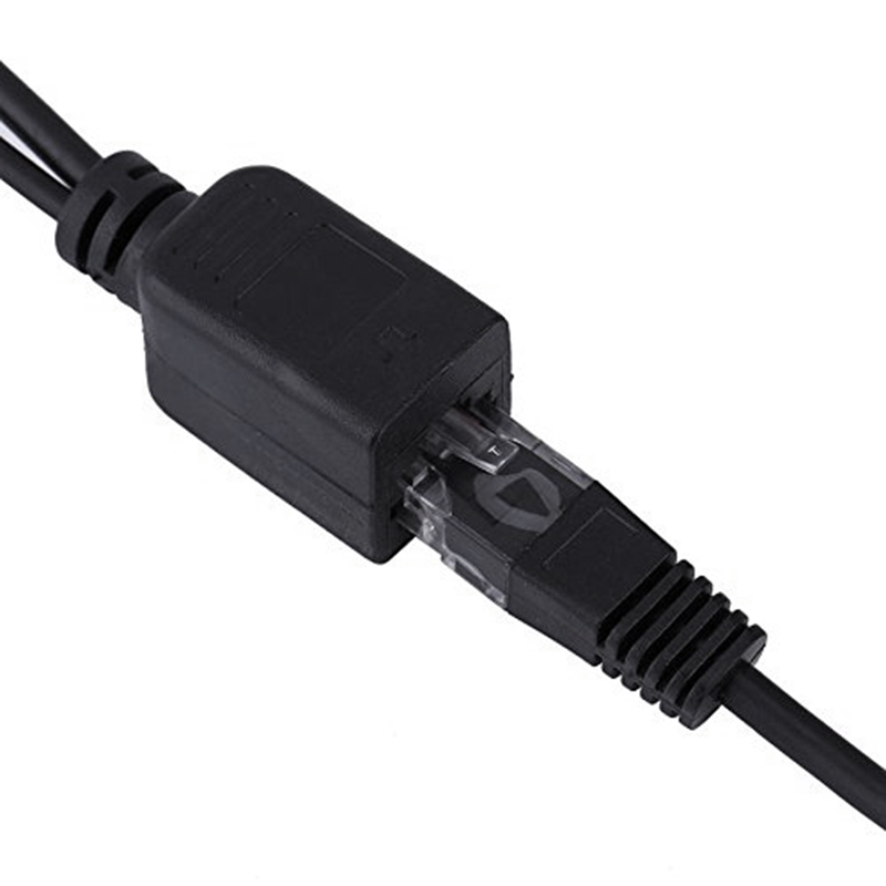 2Pcs RJ45 Power Over Ethernet LAN DC Male Passive PoE Adapter Injector Splitter Cable Kit IP Security Camera Switches