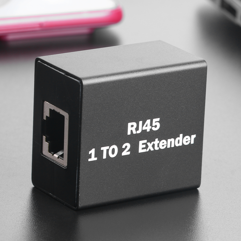RJ45 Female Splitter Network Adapter Cable 1 To 2 Ways LAN Ethernet Extender for Household Computer Accessories