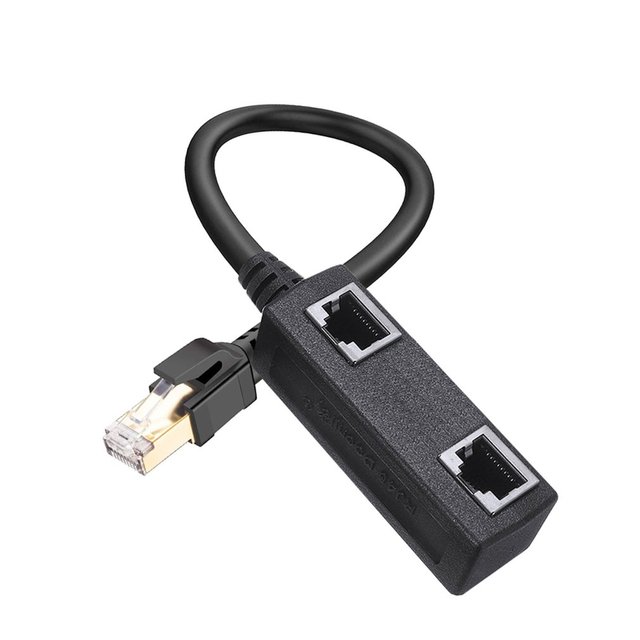 RJ45 Ethernet Splitter Cable RJ45 Male To Female Port LAN Ethernet Network Splitter Adapter