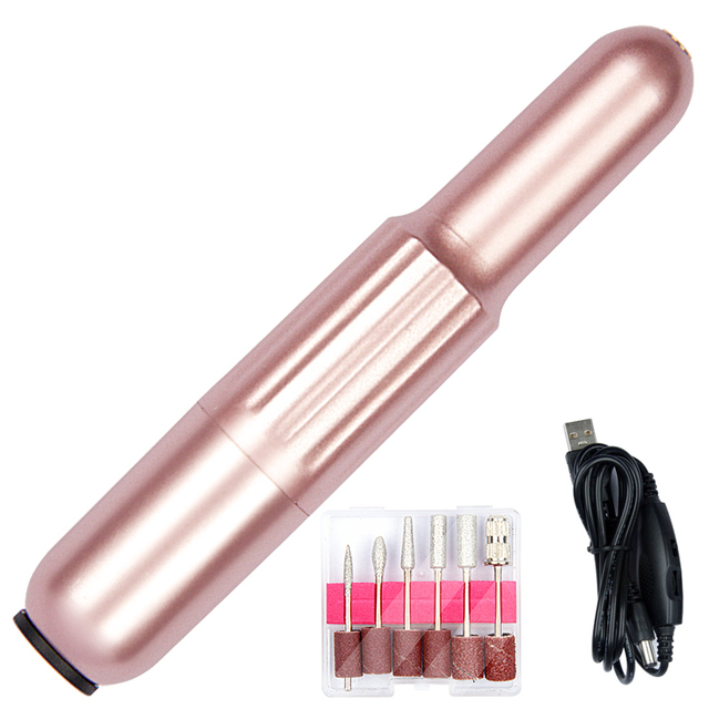 Electric Nail Drill Machine Portable Manicure Machine Set USB Charging Mill Cutter for Manicure Nail File Pedicure Tools Kit