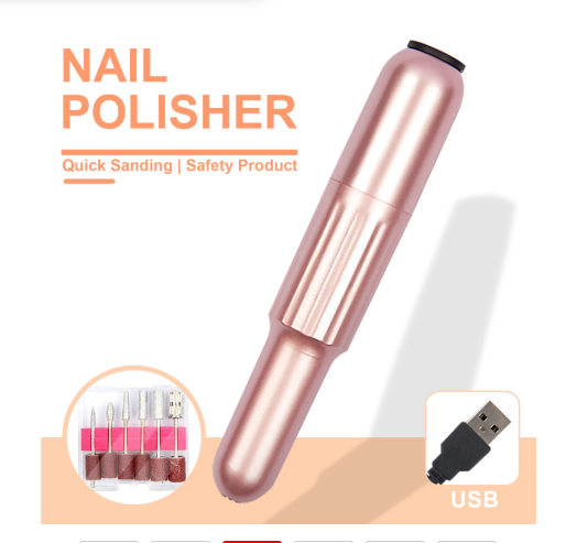 Electric Nail Drill Machine Portable Manicure Machine Set USB Charging Mill Cutter for Manicure Nail File Pedicure Tools Kit