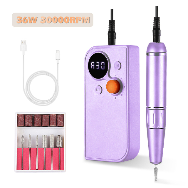 1pc Electric Nail Drill Machine With Cutter Pedicure Manicure Drill Set Professional Gel Polish Remover Nail Art Equipment