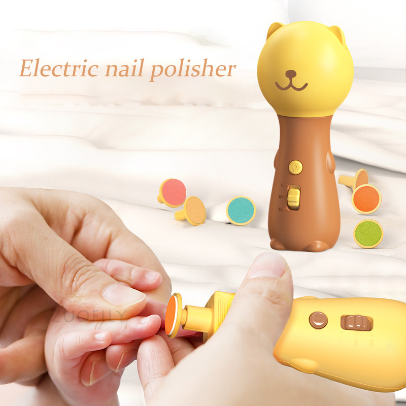 New Electric Baby Nail Trimmer Kid Nail Polisher Tool Infant Manicure Scissors Newborn Hygiene Kit Children Nail Clipper Cutter
