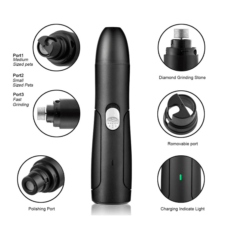 Adjustable Automatic Pet Nail Polisher For Cat Dog Electric  Nail Polisher USB Charging Professional Nail Clipper Pet Supplies