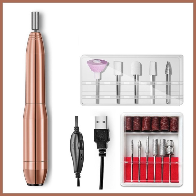 Electric Nail Drill Machine Manicure Machine Set USB Charging Mill Cutter for Manicure Nail File Pedicure Tools