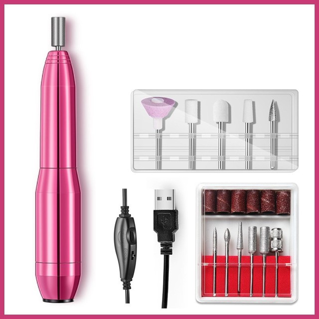 Electric Nail Drill Machine Manicure Machine Set USB Charging Mill Cutter for Manicure Nail File Pedicure Tools