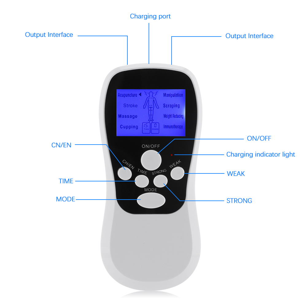 Electric Herald Tens Machine Acupuncture Body Massage Digital Therapy Massager Muscle Stimulator Electrostimulator