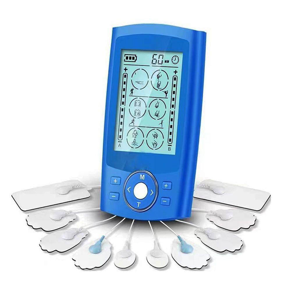 24 Modes EMS Electric Muscle Therapy Stimulator 2 Output Channel Tens Unit Machine Physiotherapy Pulse Body Massager