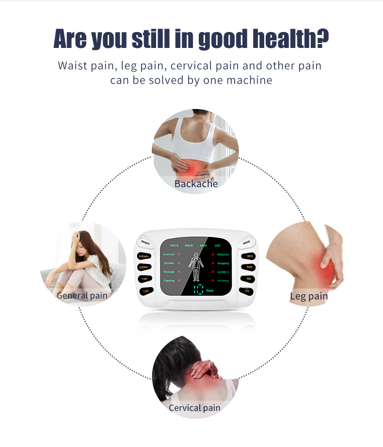 EMS Electric Tens Machine Body Massager Acupuncture Digital Therapy Muscle Stimulator Electrostimulator Full Body Neck Massage