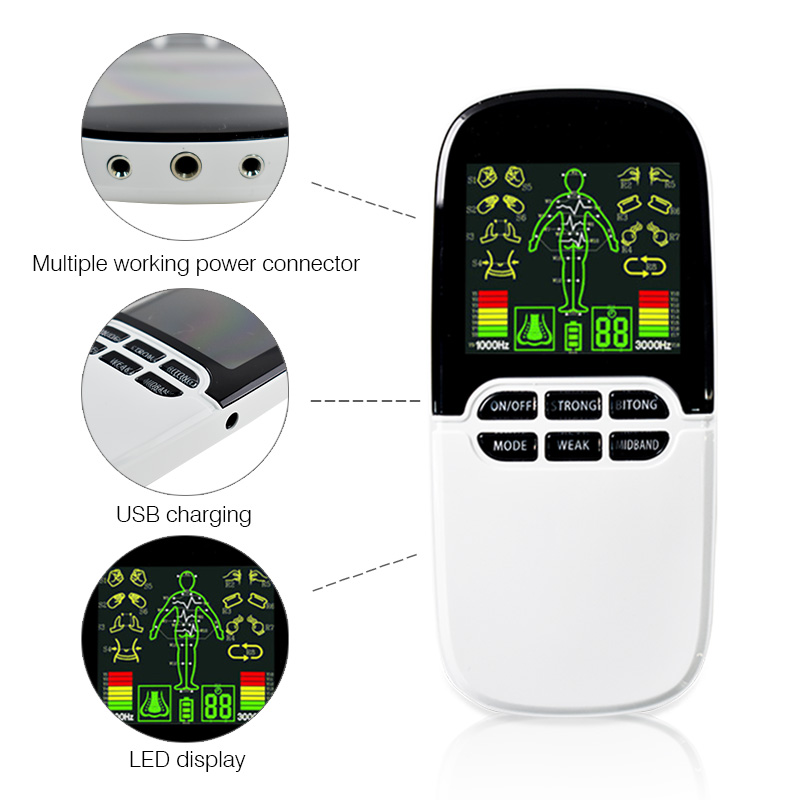 Multi-Functional Dual-Output Muscle Stimulator Tens Acupuncture Physiotherapy Massage Machine EMS/Abs Massager Health Fat Burner