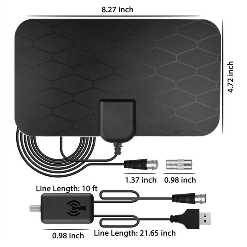 4K HDTV VHF UHF HEVC Digital TV Antenna Amplifier Indoor Aerial DVB T2 for tv Set-Top Box Tv box Booster Active USB DVB-T2 36dB