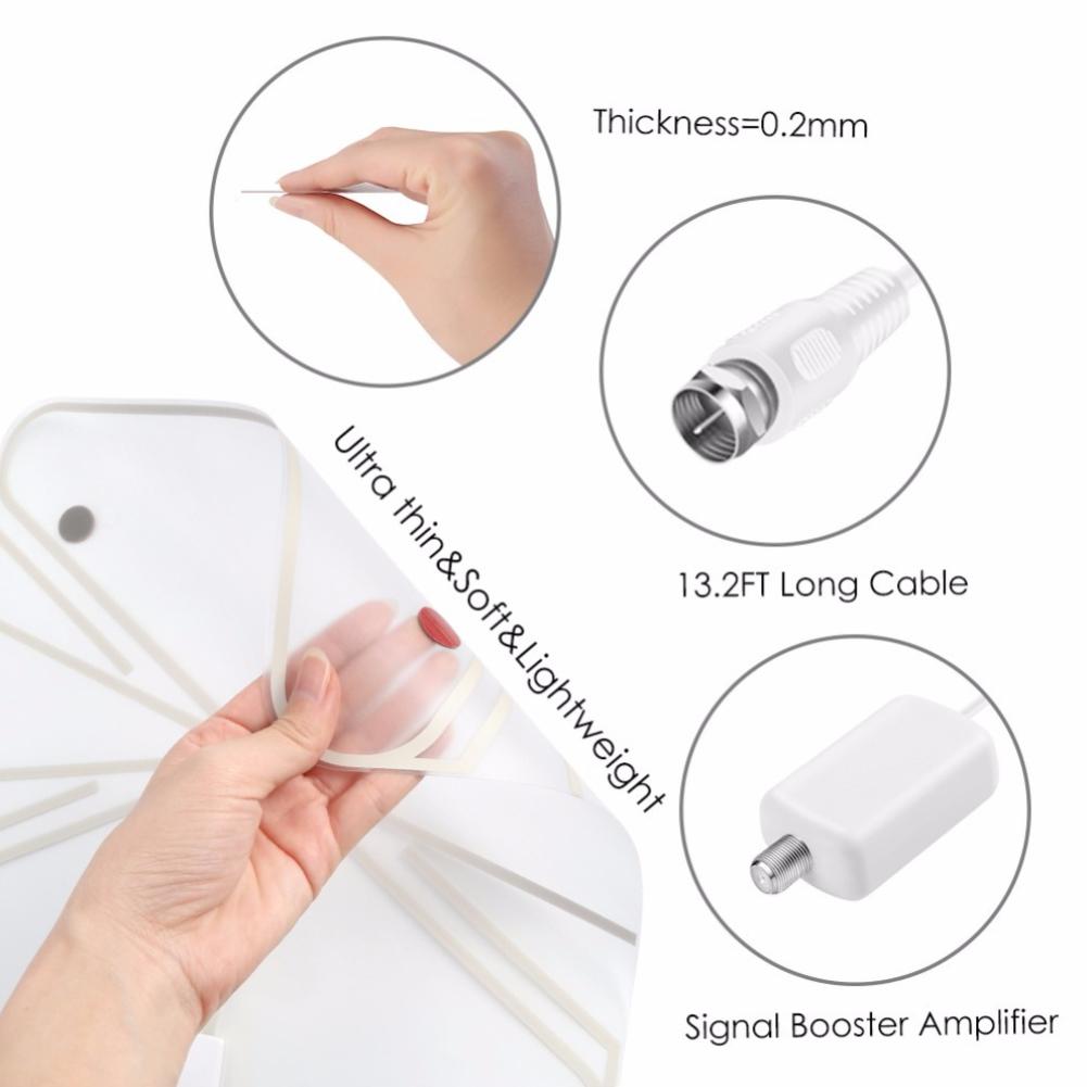 Newest Indoor HDTV Antenna Receiving ATSC Mini HD Digital TV Antenna 960 Mile 4K 1080P Digital Satellite Receiver VHF UHF DVB-T2