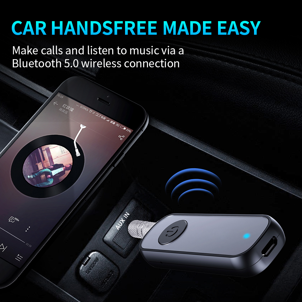 Bluetooth 5.0 Receiver 3.5 mm Jack AUX Headphone Car Speaker Ontvanger Transmitter Audio Music Wireless Bluetooth Adapter